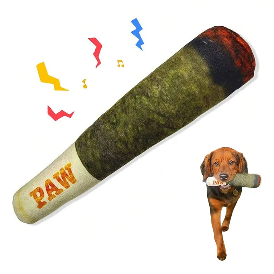 Interactive Dog Toy - Cigar Plush